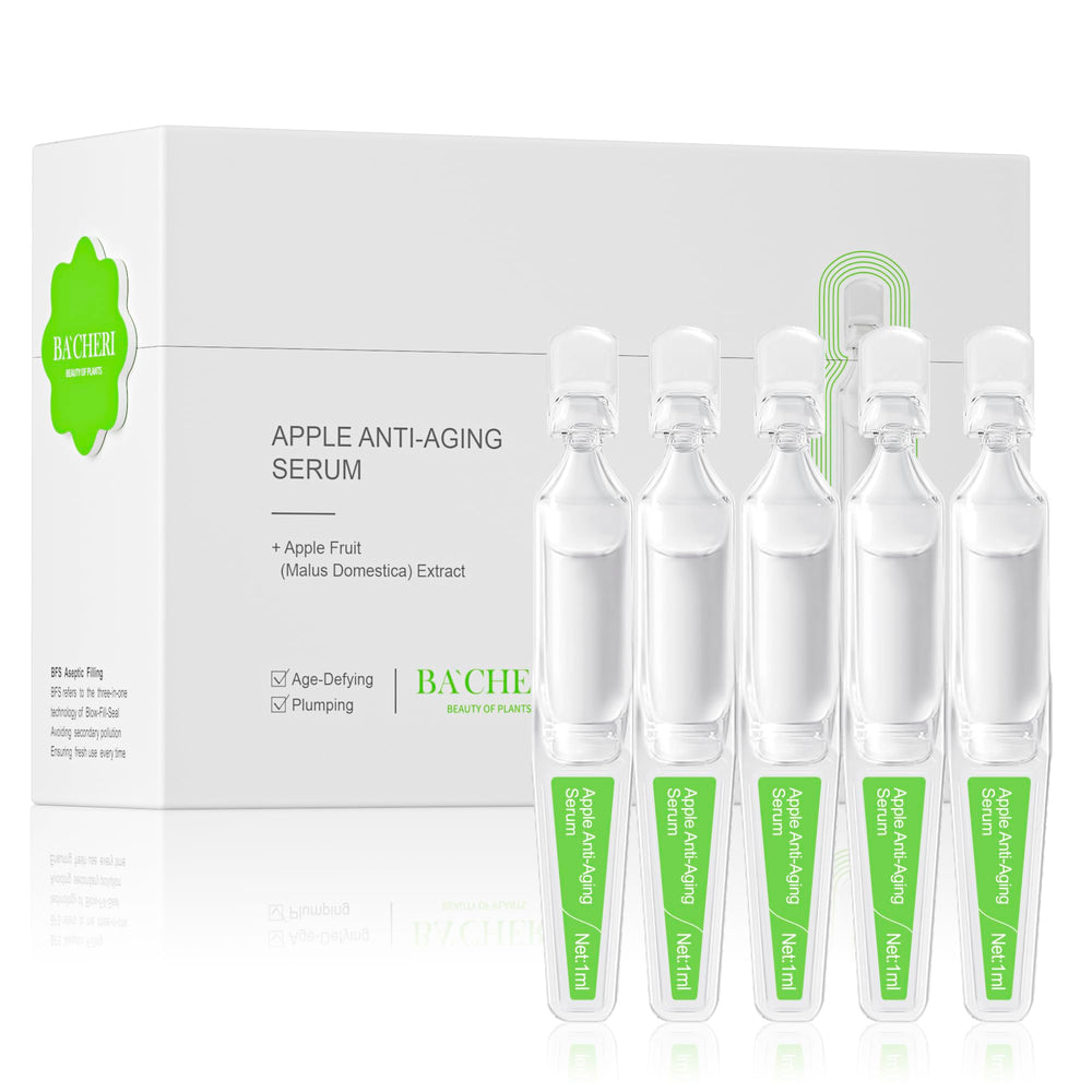 BACHERI hydrating ampoules serum bottle for all skin types, premium anti-aging care