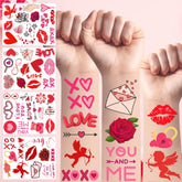 Backtopeia Valentine tattoos heart design for festive party decor.