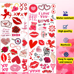 Backtopeia Valentine tattoos lips design invites shared fun for all ages.