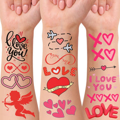Backtopeia Valentine tattoos rose design makes a charming keepsake.