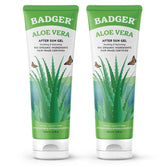 Badger Organic Aloe Vera Gel bottle packaging for easy face and body use.