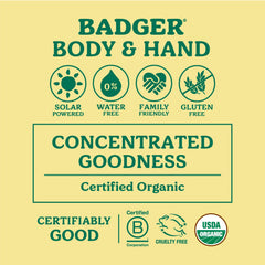 Badger Balm fragrance-free packaging highlights sustainability and simple care.