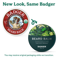 Badger beard conditioner with jojoba babassu baobab oils softening facial hair