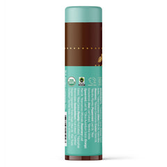 Application shot of Badger lip balm for minty, hydrating care.