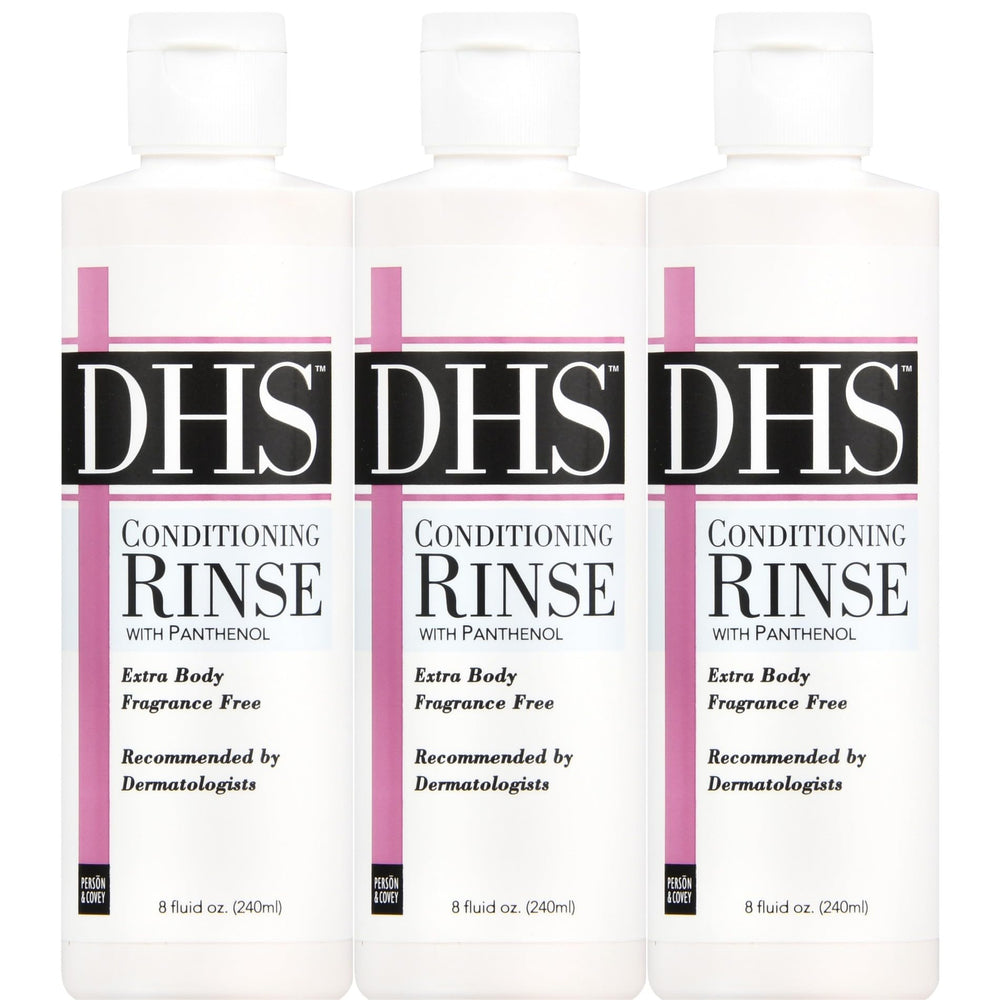 Badger DHS Conditioning Rinse fragrance-free bottle, ideal after medicated shampoo for balanced scalp