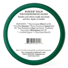 Badger Healing Balm 2oz tin packaging highlights eco-friendly metal tin