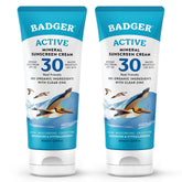 Badger mineral sunscreen cream SPF 30 bottle for daily sun protection