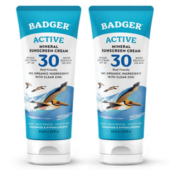Badger mineral sunscreen cream SPF 30 bottle for daily sun protection