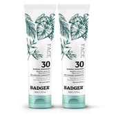 Badger zinc oxide face sunscreen bottle with a sheer matte finish for daily wear