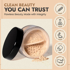 Application of BaeBlu InstaFame powder with brush for even coverage