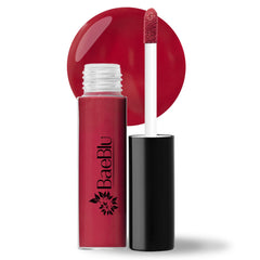 BaeBlu lip gloss camellia jar highlights natural, non-toxic hydration for soft lips.