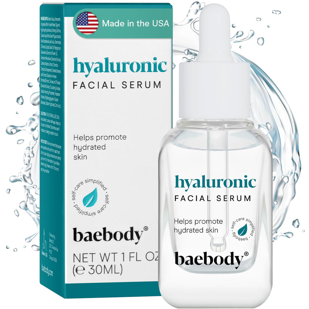 Baebody Hyaluronic Serum bottle for daily hydration.
