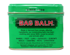 Bag Balm cream texture close-up shows thick, moisturizing consistency.