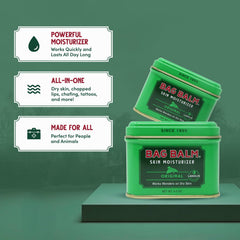Bag Balm heel care image highlighting smoother heels and cracked-skin relief