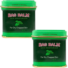 Bag Balm original 1oz tin shown for dry skin, hydrating lips, hands, and elbows.