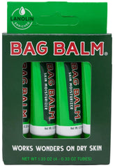 Bag Balm Original Skin Moisturizer Gift Box with four lip balm tubes for multitask skin care.