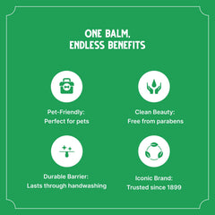 Bag Balm pet skin salve on nose and dry patches provides soothing hydration.