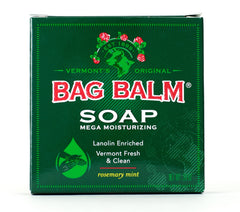 Bag Balm Vermont Mega Moisturising Soap 12-pack display for long-lasting hydration.