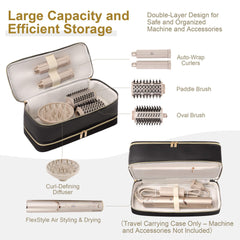 BAGCRAZY Dyson Airwrap travel case double-layer-organization keeps tools separated.