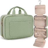 BAGSMART Toiletry Bag green front view showing compact organization.
