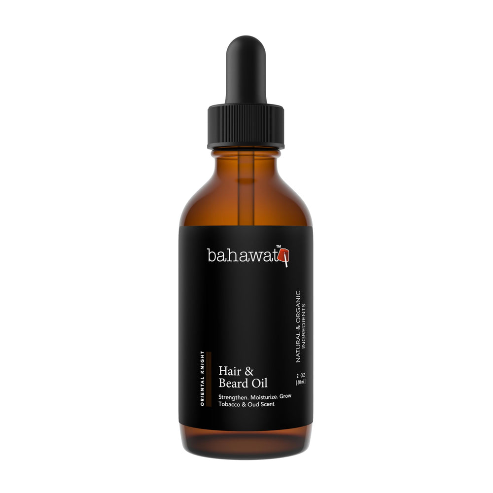 BAHAWAT beard oil tobacco oud bottle shows premium conditioning for daily care