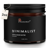 BAHAWAT unscented beard butter jar — fragrance-free formula for sensitive skin and everyday conditioning.