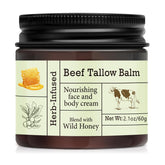 BAISEN DIARY Beef Tallow Face Balm jar close-up for rich skin hydration
