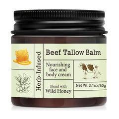 BAISEN DIARY Beef Tallow Face Balm jar close-up for rich skin hydration