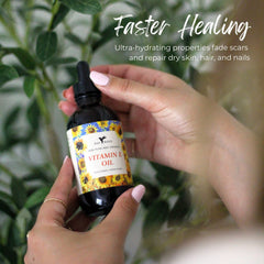 Baja Basics Vitamin E Oil dropper closeup for fast-absorbing hydration.