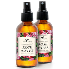Baja Basics Rose Water Spray bottle for on-the-go hydration and refreshment.