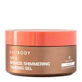 Bali Body Bronze Shimmer bottle front showing instant radiance and even skin tone.