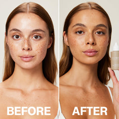 Bali Body Tinted Super Serum SPF30 texture closeup highlights natural coverage.
