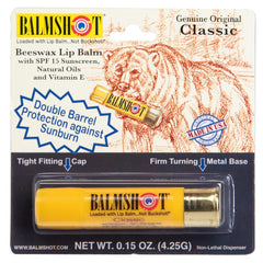 Close-up of Balmshot beeswax texture showing natural ingredients and SPF 15