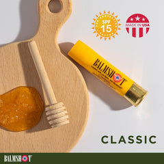 Durable metal base prevents twisting and pocket marks on Balmshot lip balm