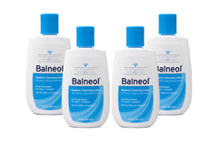 Balneol bottle pour demonstrates a gentle cleanse for sensitive areas.
