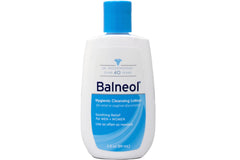Balneol Hygienic Cleansing Lotion packaging featuring a four-pack for on-the-go care