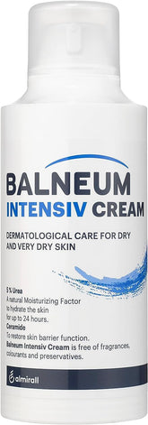 Balneum Intensiv Cream jar close-up highlighting rich texture for lasting hydration.