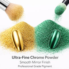 Baltic Day chrome powder for epoxy resin creating smooth mirror effect.