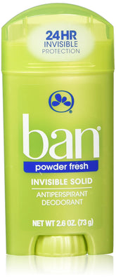 Ban deodorant two-pack front view showing invisible solid protection