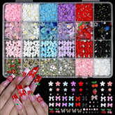 Bana Art 3D nail charms kit with bows and flowers for versatile nail art.