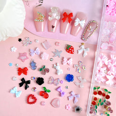 Bana Art cherry and butterfly charms add metallic sparkle.