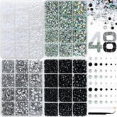 BANA ART nail charms pearls kit close-up with varied sizes for DIY nail art