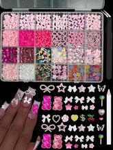 BANA ART pink bow nail charms 3D add depth to your manicure