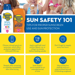 Banana Boat Kids tear-free lotion applied to a child's arm