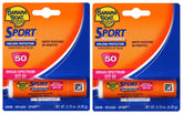 Banana Boat Sport SPF 50 lip balm tube provides long-lasting moisture for active lips.