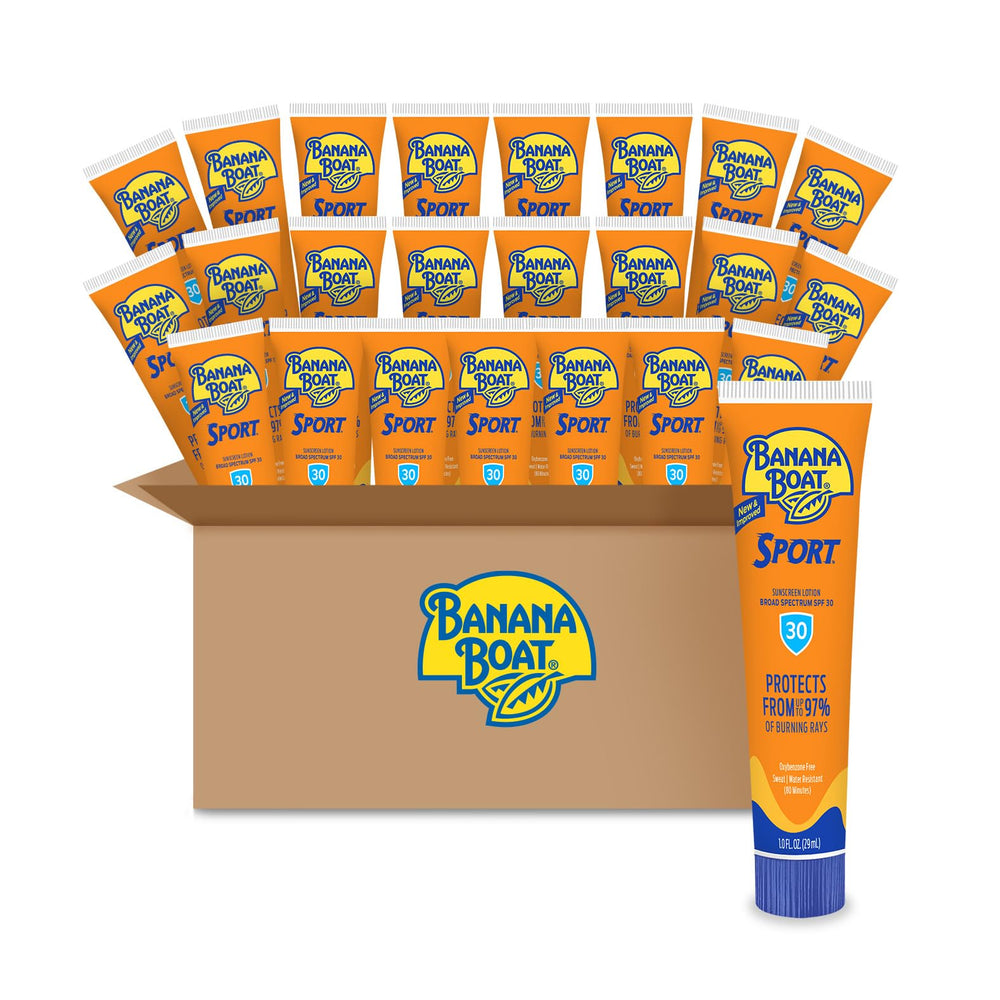 Banana Boat Sport Ultra SPF30 mini bottle front view for travel protection