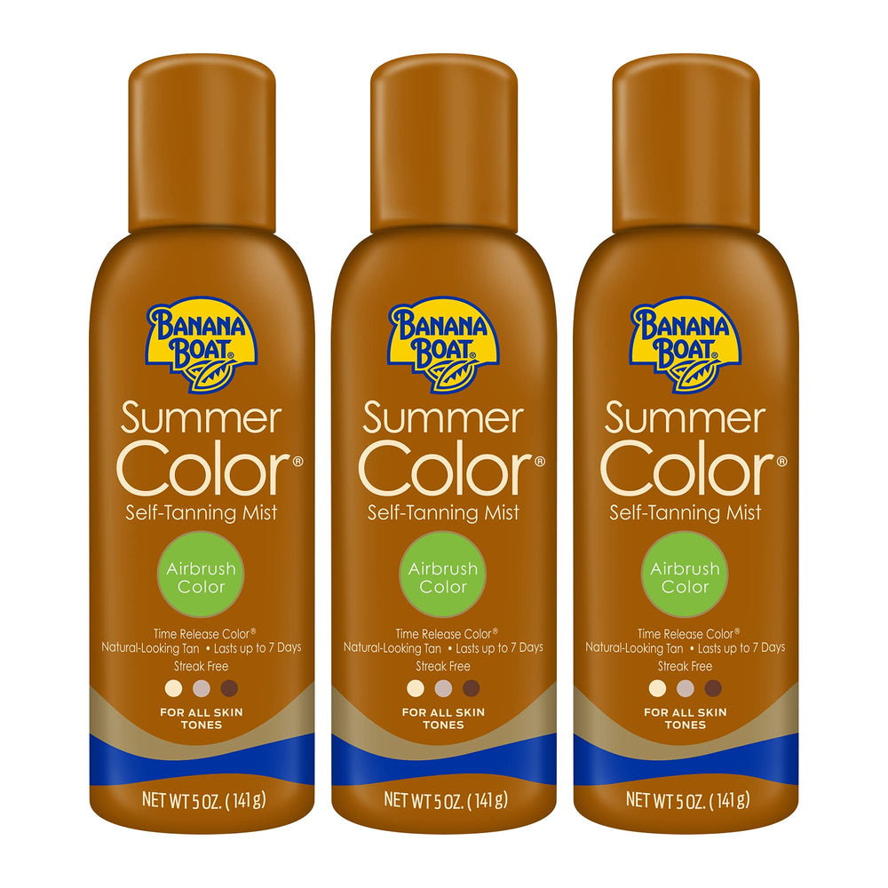 Banana Boat self tanning spray airbrush color for an even tan.