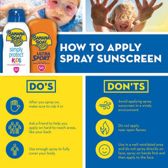 Banana Boat SPF 100 Kids lotion application shot.