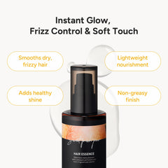 BANANAL frizz-control texture demonstrates tame flyaways for a polished style.