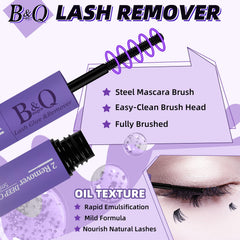 Adjustable lash bond brush head by B&Qaugen adapts to various eye shapes for comfort.